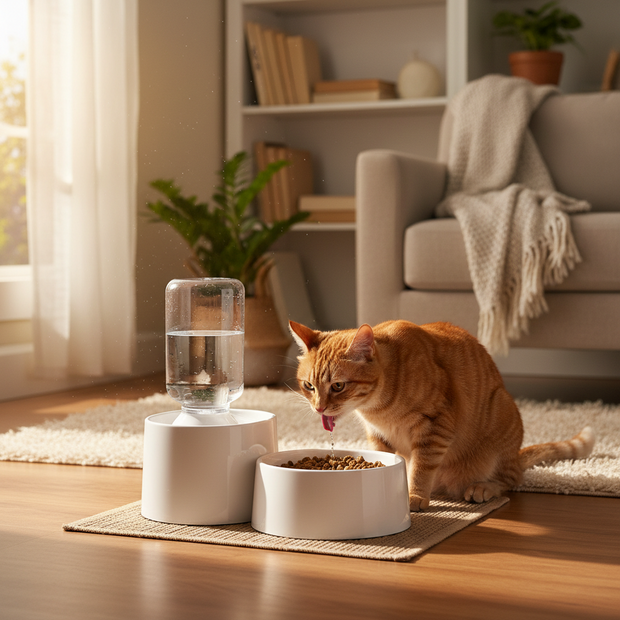Self-Filling Pet Water Bowl — Automatic Moisture-Proof Dog & Cat Drinking Bowl - Gold Store Business
