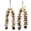 Large Parrot Chewing & Climbing Swing Toy – Natural Pine Cone Bird Cage Hanging Toy for Lovebirds & Cockatoos - Gold Store Business
