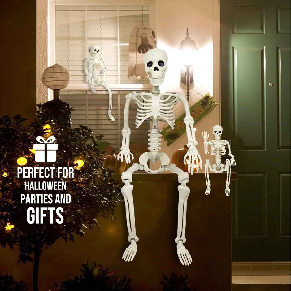 3-Piece Posable Halloween Skeleton Set | 35