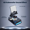 Bluetooth Speaker with Phone Stand -  2 in 1 Portable HD Surround Sound Speaker, Foldable Adjustable Phone Tablet Holder for Home Office, Gifts for Men Women