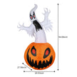5 Ft Halloween Inflatable Pumpkin Halloween Inflatable Pumpkins and Ghost Outdoor Yard Decoration Build-In 4 LED Lights