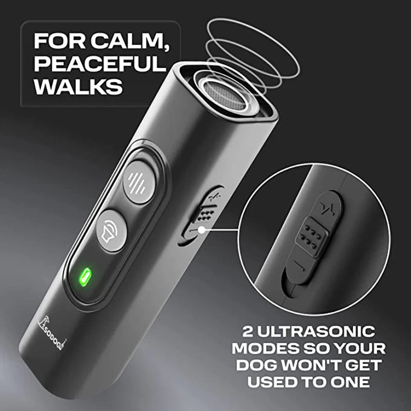 Ultrasonic Dog Bark Repeller & Training Device – USB Rechargeable Anti-Barking Deterrent with High Power - Gold Store Business