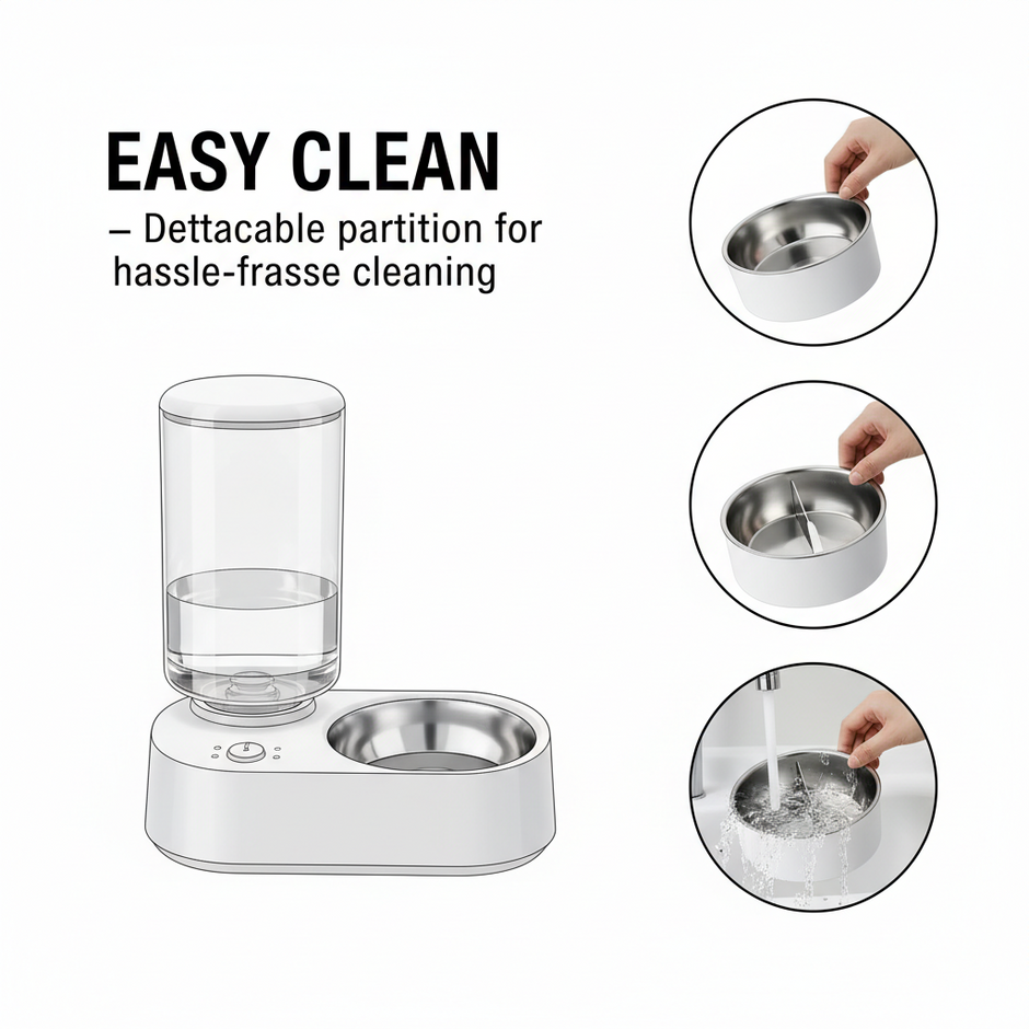 Self-Filling Pet Water Bowl — Automatic Moisture-Proof Dog & Cat Drinking Bowl - Gold Store Business