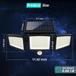 Solar Lights Outdoor - 210 LED 2500LM Waterproof Motion Sensor Security Lights with Wireless Remote Flood Lights for Patio Garage Yard Entryways