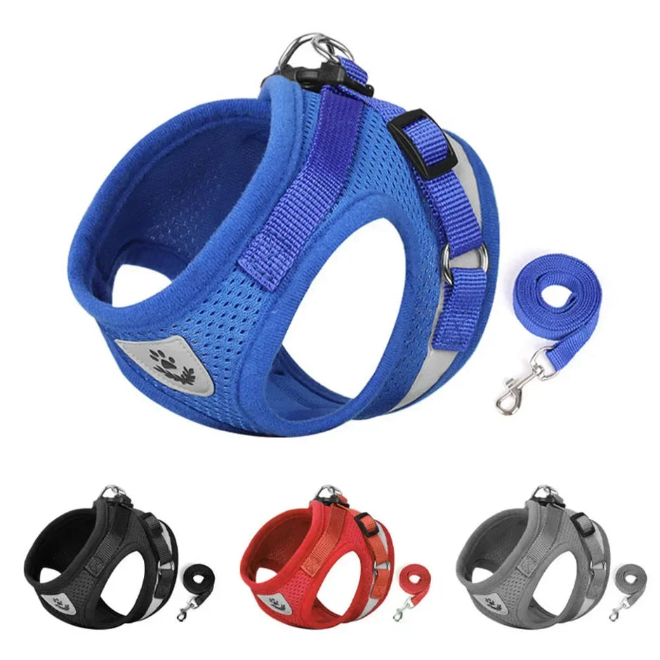 Escape-Proof Cat Harness & Leash Set – Adjustable Reflective Mesh Vest for Cats, Kittens & Small Dogs - Gold Store Business