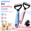 Professional Pet Deshedding Brush – Dog & Cat Hair Remover Comb with Knot Cutter for All Coat Types - Gold Store Business