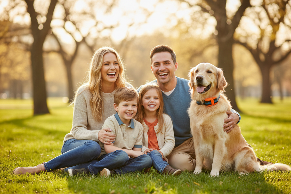 Anti-Bark Dog Collar – Electric Shock, Vibration & Sound with LED for Small & Large Dogs - Gold Store Business