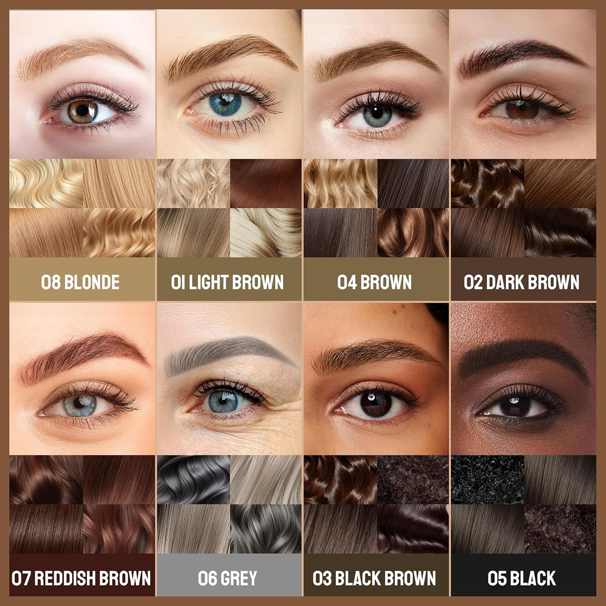 4D Microblading Eyebrow Pencil – 2-in-1 Dual-Ended Brow Pen & Brush | Long-Lasting Waterproof Hair-Like Strokes - Gold Store Business