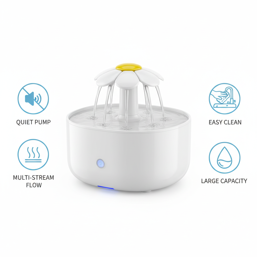 Smart Pet Water Fountain — 1200mL Silent USB Filter Dispenser for Cats & Dogs - Gold Store Business