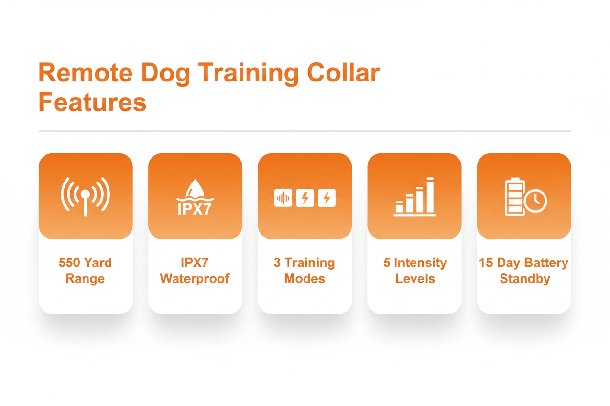 Anti-Bark Dog Collar – Electric Shock, Vibration & Sound with LED for Small & Large Dogs - Gold Store Business