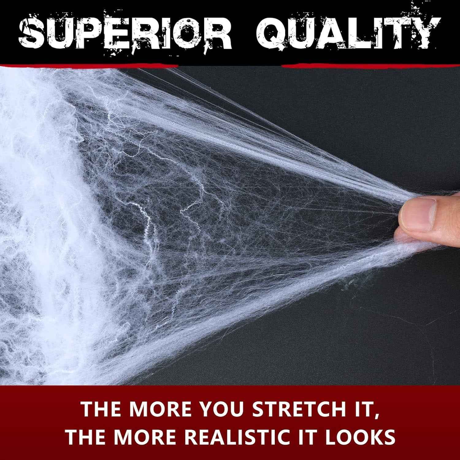 Halloween Spider Web Decoration Kit | 270g Stretch Cobweb Covers 650 Sq Ft + 60 Fake Spiders — Indoor & Outdoor
