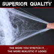Halloween Spider Web Decoration Kit | 270g Stretch Cobweb Covers 650 Sq Ft + 60 Fake Spiders — Indoor & Outdoor