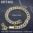 Luxury Cuban Link Dog Collar – Gold & Silver Diamond Chain Necklace for Pets - Gold Store Business