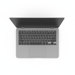 Laptop top-down view showing full keyboard and touchpad