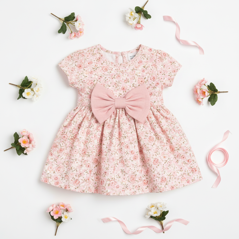 Baby Girl Flower Dress – Baptism, Birthday & Wedding Princess Gown (6M–3Y) - Gold Store Business