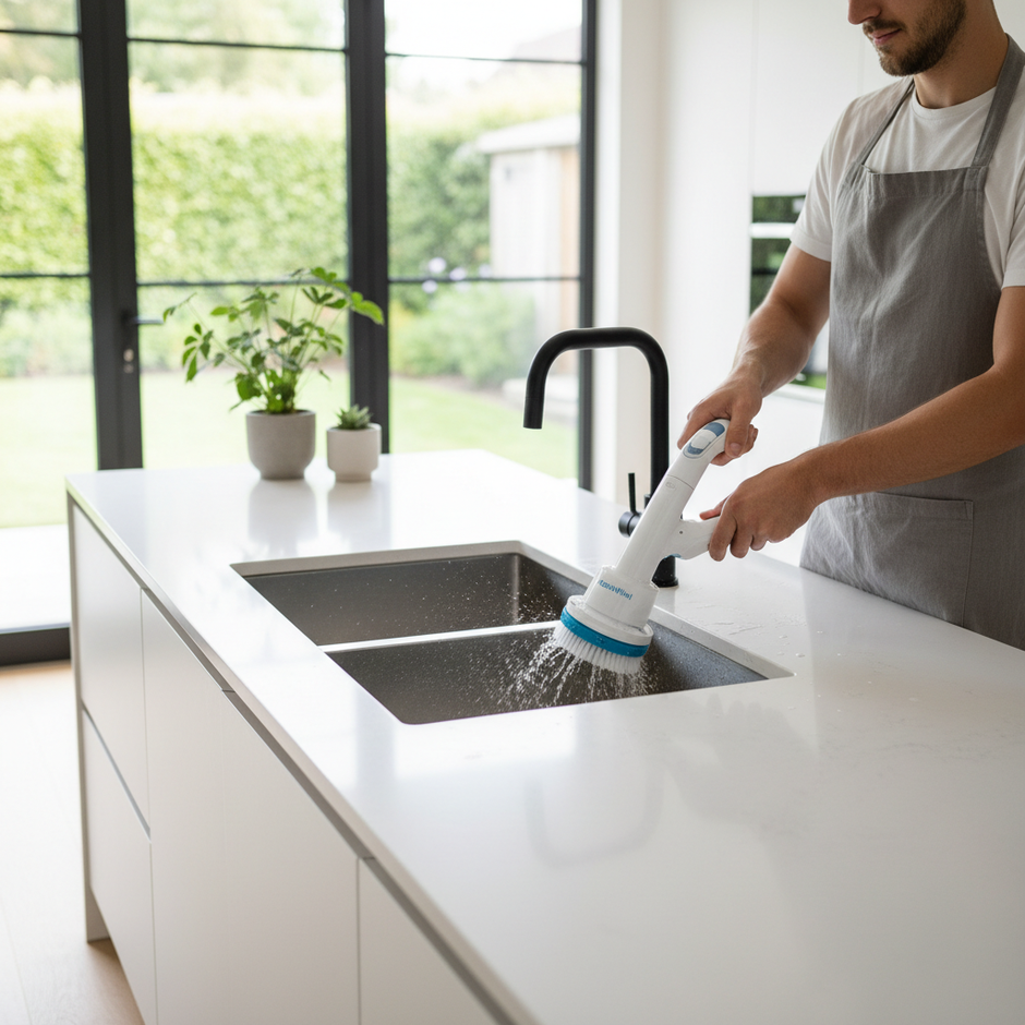 Multifunctional Electric Spin Scrubber — Cordless Cleaning Brush for Kitchen & Bathroom - Gold Store Business