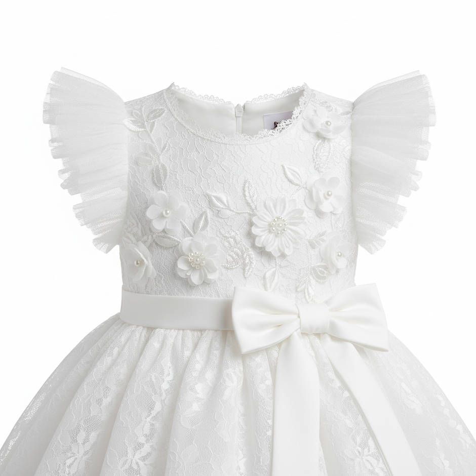 Custom Flower Girl Dress – Wedding, Birthday & Pageant Princess Ball Gown (12M–14) - Gold Store Business
