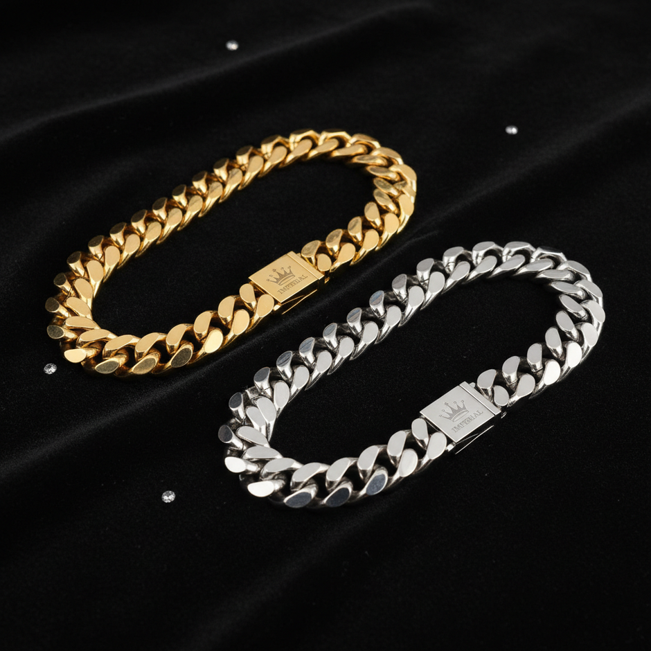 Luxury Cuban Link Dog Collar – Gold & Silver Diamond Chain Necklace for Pets - Gold Store Business