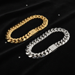 Luxury Cuban Link Dog Collar – Gold & Silver Diamond Chain Necklace for Pets - Gold Store Business