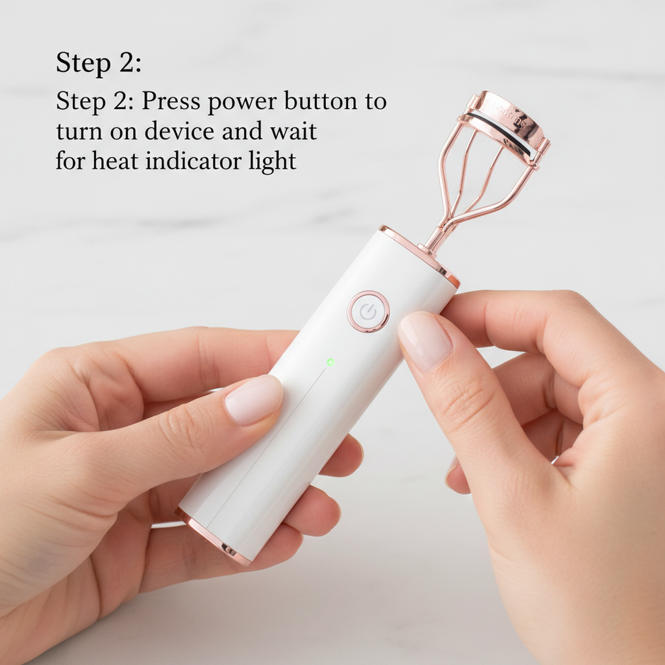 Electric Heated Eyelash Curler — Long-Lasting Lash Perm & Curl Tool with Eyelash Card - Gold Store Business
