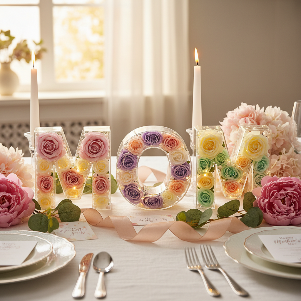 25cm Transparent Letter Gift Box – A-Z Alphabet for Baby Shower, Wedding & Party Decor - Gold Store Business