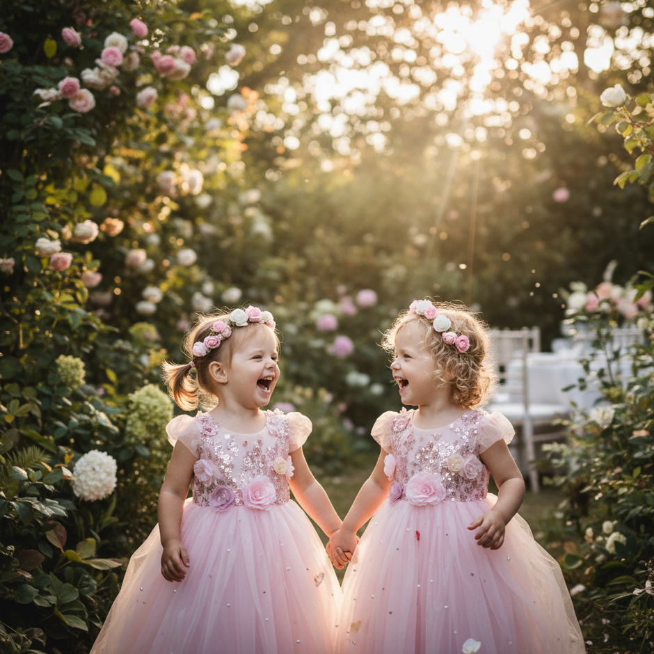 Baby Girl Flower Dress – Baptism, Birthday & Wedding Princess Gown (6M–3Y) - Gold Store Business