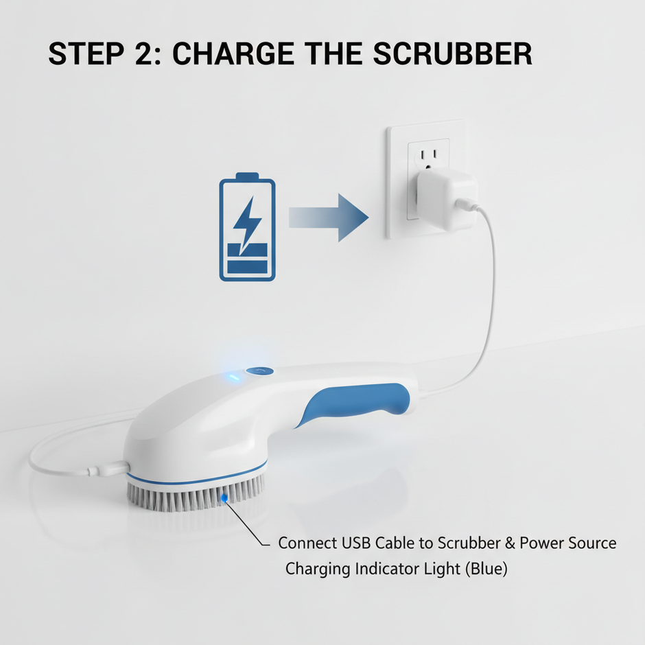 Multifunctional Electric Spin Scrubber — Cordless Cleaning Brush for Kitchen & Bathroom - Gold Store Business