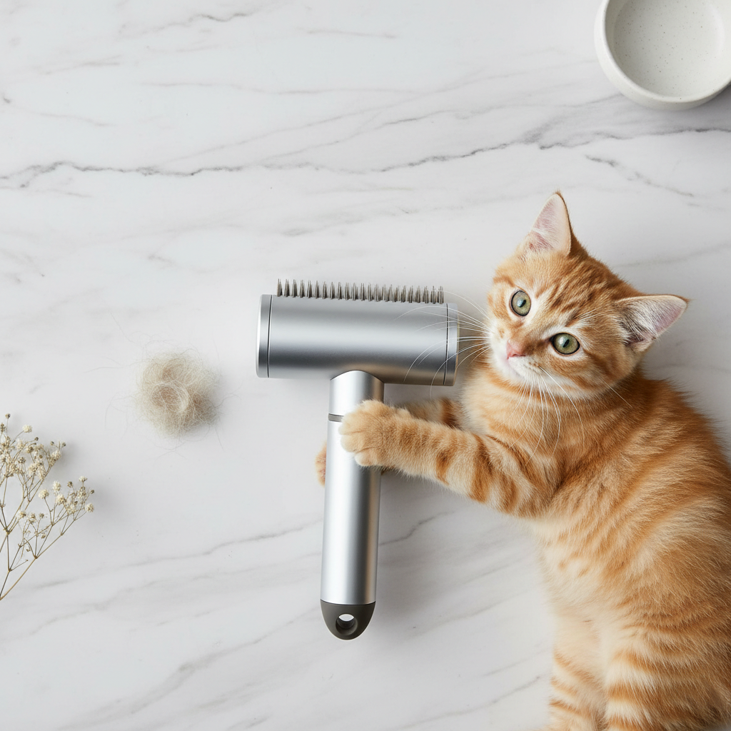 Reusable Pet Hair Remover — Push-Pull Lint Roller for Dog & Cat Fur on Clothes & Furniture - Gold Store Business