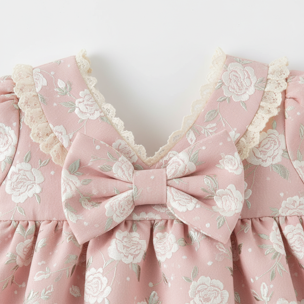 Baby Girl Flower Dress – Baptism, Birthday & Wedding Princess Gown (6M–3Y) - Gold Store Business
