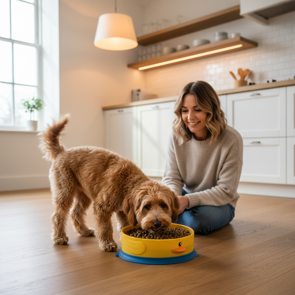 Duck-Shaped Dog Puzzle Toy & Slow Feeder Bowl — Mental Stimulation for Dogs & Cats - Gold Store Business