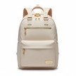 School backpack front view - off-white waterproof fashion bookbag for teens