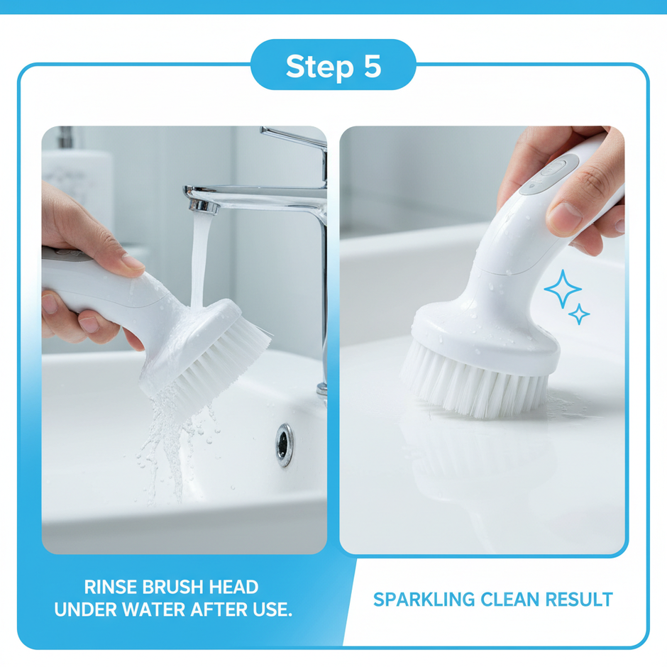 Multifunctional Electric Spin Scrubber — Cordless Cleaning Brush for Kitchen & Bathroom - Gold Store Business