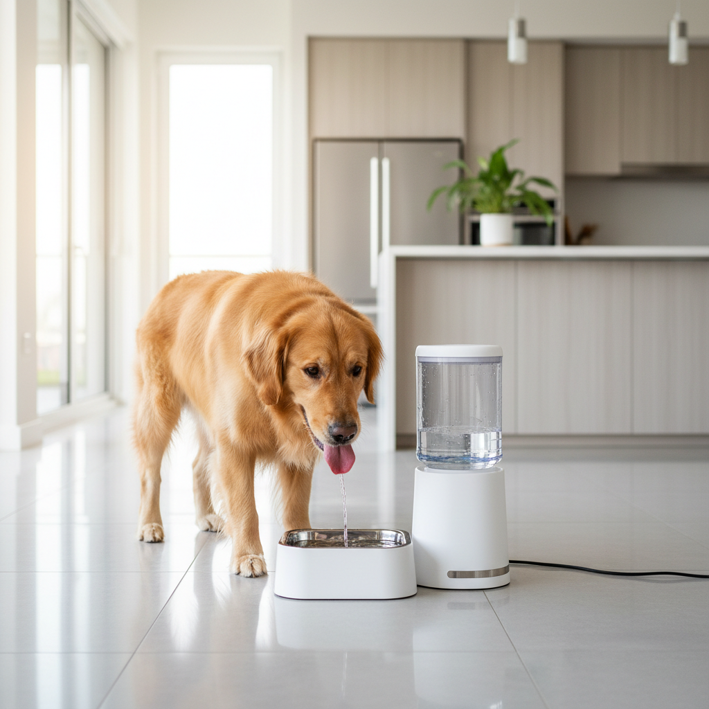 Self-Filling Pet Water Bowl — Automatic Moisture-Proof Dog & Cat Drinking Bowl - Gold Store Business
