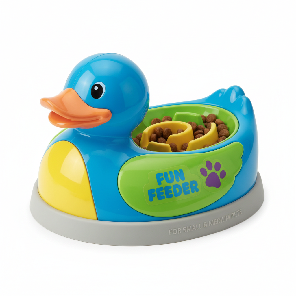 Duck-Shaped Dog Puzzle Toy & Slow Feeder Bowl — Mental Stimulation for Dogs & Cats - Gold Store Business