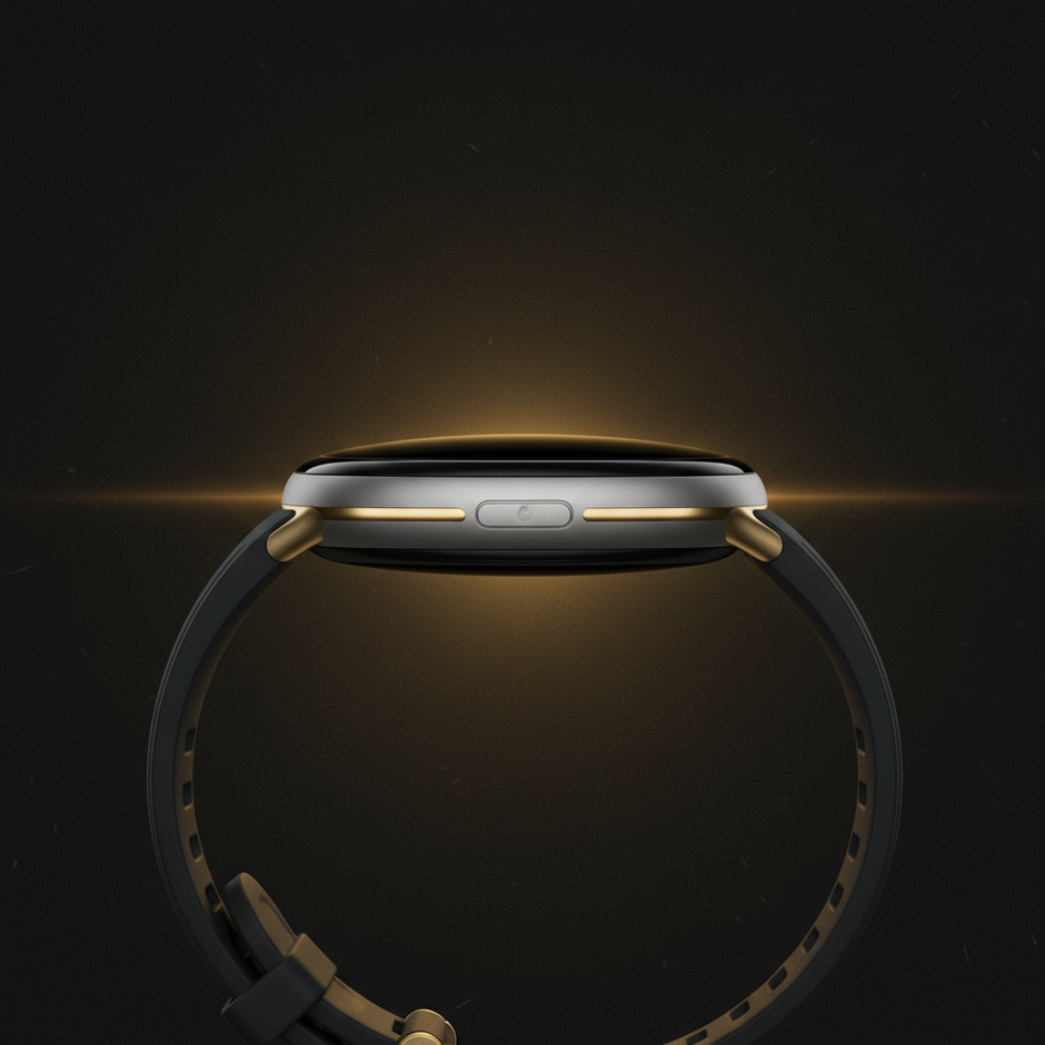 Pixel Watch 3 41mm side profile with obsidian band