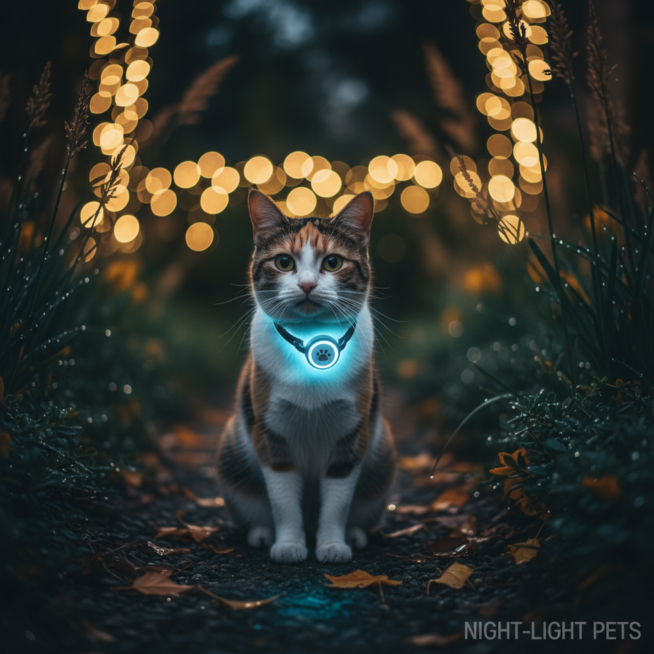 LED Luminous Glowing Dog & Cat Collar – Night Safety Pendant Necklace with Bright Light Decoration - Gold Store Business