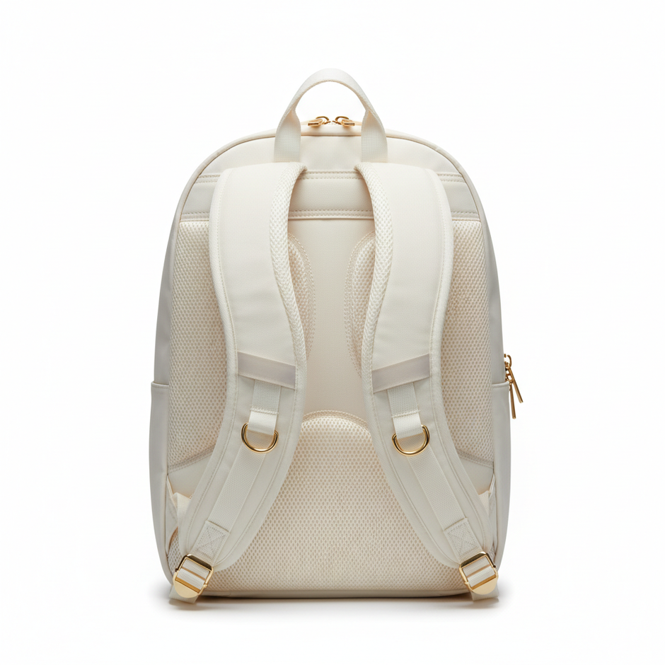 School backpack back view - padded back panel and shoulder straps