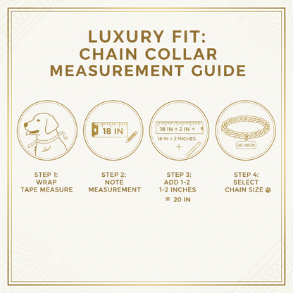Luxury Cuban Link Dog Collar – Gold Diamond Metal Chain Necklace Jewelry for Pets