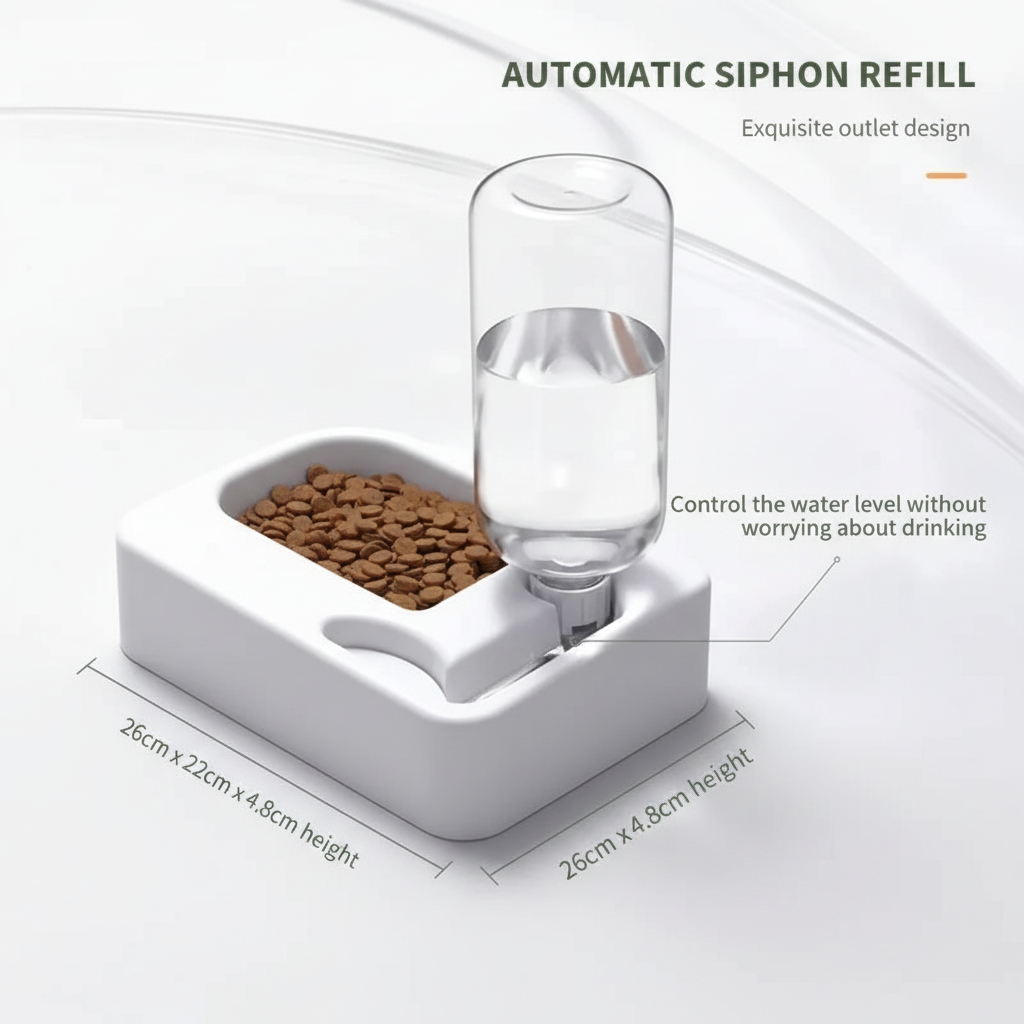 Self-Filling Pet Water Bowl — Automatic Moisture-Proof Dog & Cat Drinking Bowl - Gold Store Business