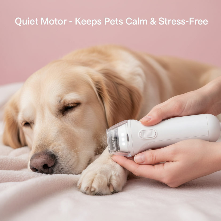 2-in-1 Electric Pet Nail Trimmer & Grinder with LED Light – Quiet Dog & Cat Nail File - Gold Store Business