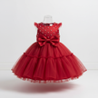 Toddler Girl Party Dress – Sleeveless Bowknot Pearl Cake Dress for Baby Girls 9M-5Y - Gold Store Business
