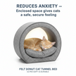 Donut Cat Tunnel Bed & Cave – Natural Felt Pet House with Interactive Toy for Cats - Gold Store Business