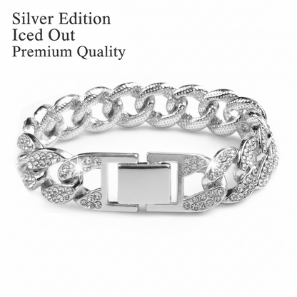 Luxury Cuban Link Dog Collar – Gold Diamond Metal Chain Necklace Jewelry for Pets
