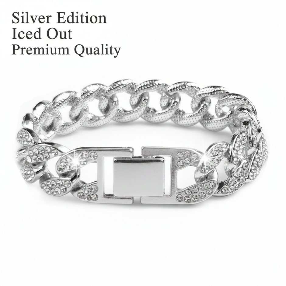 Luxury Cuban Link Dog Collar – Gold & Silver Diamond Chain Necklace for Pets - Gold Store Business