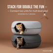 Donut Cat Tunnel Bed & Cave – Natural Felt Pet House with Interactive Toy for Cats - Gold Store Business