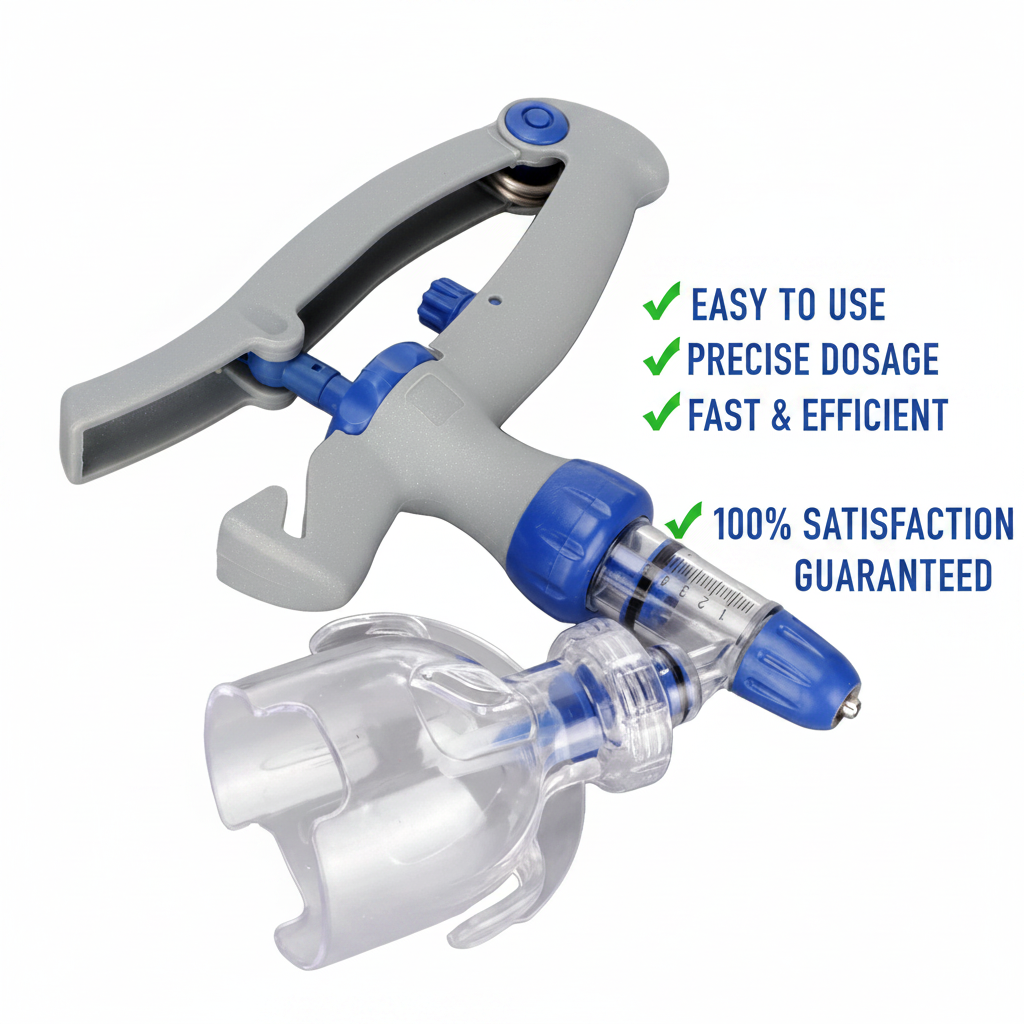 Veterinary Continuous Syringe Gun – Adjustable Dose Animal Injector with 10 Needles - Gold Store Business